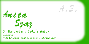 anita szaz business card